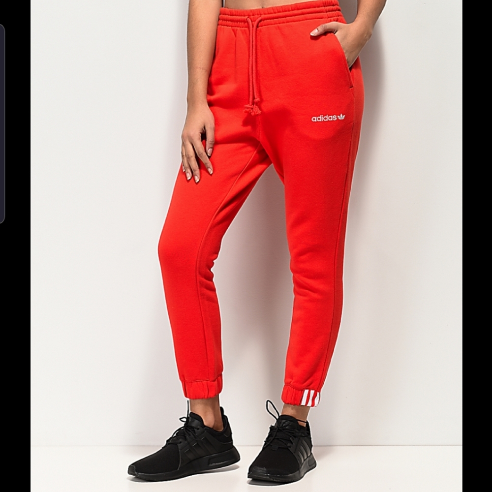Red adidas Joggers